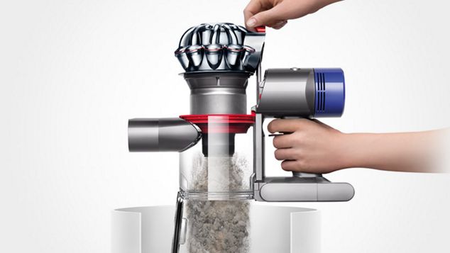 Close-up of Dyson V8 Absolute vacuum power mode switch